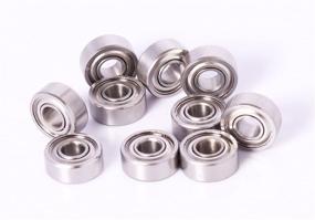 img 2 attached to Acer 4x10x4mm Stainless Steel Ball Bearing (10pcs) - MR104 Bearing 4x10mm, Ideal for Fishing Reels or Racing Applications