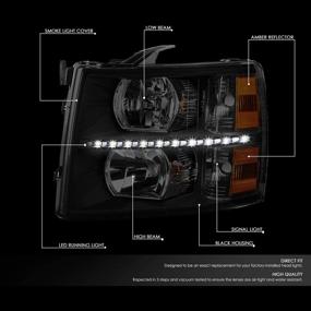 img 3 attached to 👀 DNA Motoring LED полоса для дневных ходовых огней фар/ламп, пара для Chevy Silverado 2007-2014