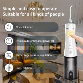 img 3 attached to 🚿 Cordless Dental Water Flosser: 3 Modes, 7 Jet Tips, IPX7 Waterproof – Perfect for Home, Travel, Braces, Bridges, and Overall Oral Care
