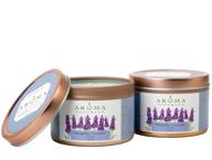 🕯️ tranquil aroma naturals lavender essential oil tin candle - 100% natural soy scented, 2 count logo