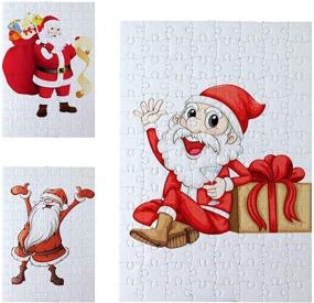 img 4 attached to 🧩 10 Sets Blank Sublimation A5 Jigsaw Puzzle with 48 Pieces: DIY Heat Press Transfer Crafts: Wholesale DIY Thermal Transfer Pearl Puzzle - Perfect Thermal Transfer Supplies
