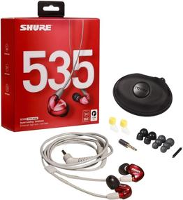 img 3 attached to 🎧 Shure SE535LTD Красные наушники с шумоизоляцией - Профессиональные проводные, высококачественный звук с естественными басами, три драйвера, надежная посадка в ушном канале, отсоединяемый кабель, прочное качество