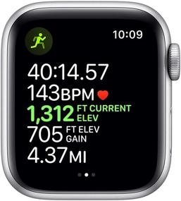 img 1 attached to 📱 Apple Watch Series 5 (GPS + Cellular, 40MM) - серебристый корпус из алюминия с белым спортивным ремешком (Renewed): Оставайтесь на связи в движении!