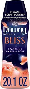 img 4 attached to Downy Infusions In-Wash Scent Booster Beads, Bliss, Sparkling Amber & Rose, 20.1 Oz - Enhancing Laundry Experience with Downy Infusions In-Wash Scent Booster Beads, Blissful Blend of Sparkling Amber & Rose, 20.1 Oz