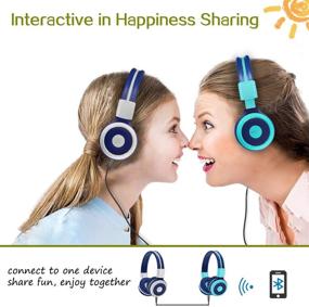 img 1 attached to 🎧 SIMOLIO Bluetooth Headsets with Mic and Share Port for Kids, Teens, Adults, Safe Volume Limited, 15 Hours Play, Wireless and Wired Headphones, Portable EVA Case, AUX Cord - Grey