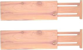 img 3 attached to HANYAN HUS Kitchen Drawer Dividers - 2 Pack Cedar Wood Expandable for Organizing Kitchen, Bedroom & Dresser