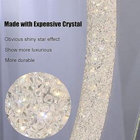 img 2 attached to 🪞 Chende 32'' x 24'' Crystal Bathroom Mirror: Stylish, Dimmable LED Vanity Mirror for Bathroom & Bedroom