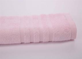 img 2 attached to Petal Pink Home Bath Towel Set - Ultra Soft & Highly Absorbent 100% Bamboo Fiber, Fade-Resistant - Includes 2 Bath Towels, 2 Hand Towels, 2 Wash Cloths