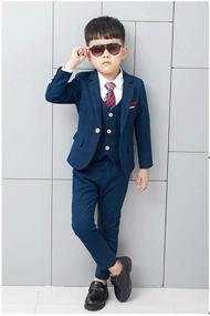 img 1 attached to Boys 4-Piece Slim Fit Dresswear Suit Set for Christmas Formal Events