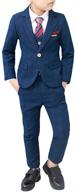 boys 4-piece slim fit dresswear suit set for christmas formal events logo