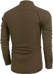 img 2 attached to 👕 COOFANDY Cotton Henley Sleeve Hippie Men's Clothing: Stylish Shirts for a Cool Look