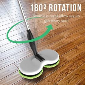 img 2 attached to 🧹 Gladwell Cordless Rechargeable Electric Mop: Effective Floor Cleaner and Scrubber | Dual Head Spin Rotating Design | 3 in 1 Extendable Handle for Wood, Tile, Marble, Stone, Vinyl, and Laminated Flooring