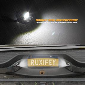 img 1 attached to 🔦 RUXIFEY LED License Plate Light Tag Lights for Ford F250 F350 F450 F550 Heritage Ranger Explorer Sport Trac Bronco II Chrome, 6500K White - Enhanced SEO