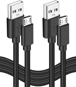 img 4 attached to 🔌 10FT Micro USB Power Cable - 2-Pack for Fire TV, Intel Computer, Roku, Kindle Touch, Keyboard, DX, Chromecast, Azulle Quantum Access, Asus Vivo Stick Mini, Cloud Cam - PC Data Sync Charging Charger Cord