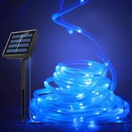 🎆 folur solar rope lights: 200led 66ft string lights - 8 modes, waterproof blue outdoor lighting for garden, christmas, wedding, and parties логотип