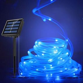 img 4 attached to 🎆 FOLUR Solar Rope Lights: 200LED 66ft String Lights - 8 Modes, Waterproof Blue Outdoor Lighting for Garden, Christmas, Wedding, and Parties