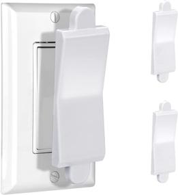 img 4 attached to 🔒 Child-Proofing Magnetic Light Switch Guard Cover - White, Pack of 2