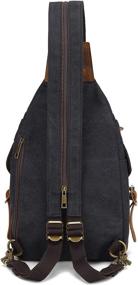 img 3 attached to 🎒 Versatile Canvas Sling Bag Crossbody Backpack: The Perfect Casual Daypack Solution