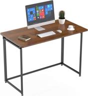 🏢 eureka ergonomic 43-inch folding computer desk: no-assembly cherry design for effortless home office setup logo