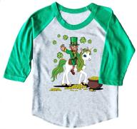 leprechaun unicorn patricks t shirt sleeves girls' clothing logo