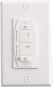 img 1 attached to 🔘 Kichler 370036WHTR 6-Speed DC Wall Transmitter - White Material, Unpainted