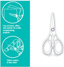 img 2 attached to 🧵 DREAMSTITCH 6 inch Teflon Coated Non-Stick Stainless Steel Sewing Scissors - Professional, All-Purpose, Comfort Grip - Made in Taiwan