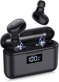 img 4 attached to Gorsun True Wireless Earbuds: 100 Hrs Playtime, Waterproof TWS Stereo Earphones with LED Display Charging Case