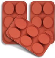 homedge 6-cavity silicone mold: best 🔹 oval molds for soap, chocolate, candles & jelly logo