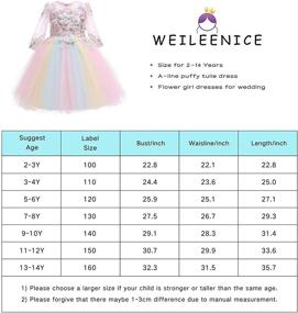 img 2 attached to Костюм Weileenice с вышивкой Принцессы для девочек 3-4 лет, одежда для платьев.