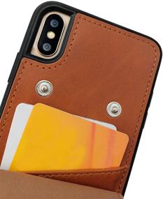 img 2 attached to LuckyCoin Crossbody Phone Case XS MAX: Vintage Genuine Leather Wallet with Card Holders & Removable Strap – Brown