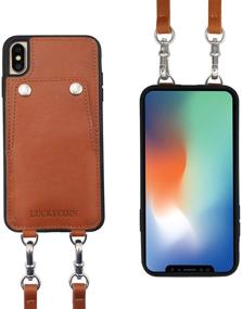 img 3 attached to LuckyCoin Crossbody Phone Case XS MAX: Vintage Genuine Leather Wallet with Card Holders & Removable Strap – Brown