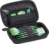 🎯 eva foam dart case - casemaster sentinel: holds 6 darts, accessories, tips, shafts, and flights. compatible for steel tip and soft tip darts logo