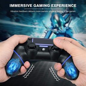 img 2 attached to 🎮 Blue ORDA Wired PC Controller with Motion Motors, Mini LED Indicator, and Anti-Slip Design for Improved Gaming Experience