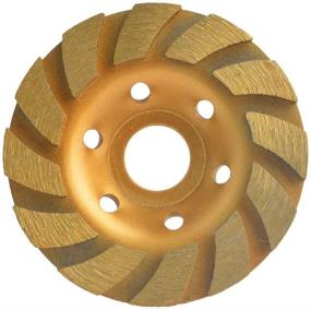 img 4 attached to 🪚 Gunpla 4" Concrete Turbo Diamond Grinding Disc Wheel 12 Segs Cup: High-Performance Masonry Granite Stone Cutting Tool for Angle Grinder 105mm x 22.2mm