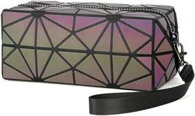 img 4 attached to 👜 Luminous Handbag with Geometric Lattice Design: AIBKHK