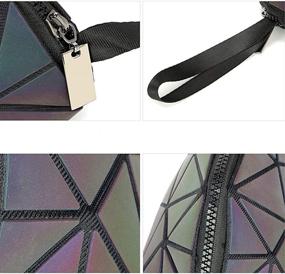 img 2 attached to 👜 Luminous Handbag with Geometric Lattice Design: AIBKHK