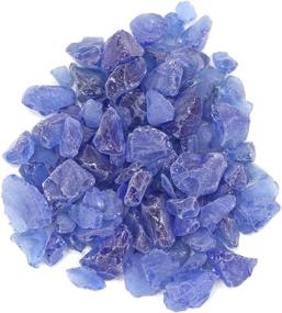 img 1 attached to Koyal Wholesale 1.5-Pound Royal Blue/Ocean Blue Sea Glass Vase Filler - Beach Decor Centerpiece