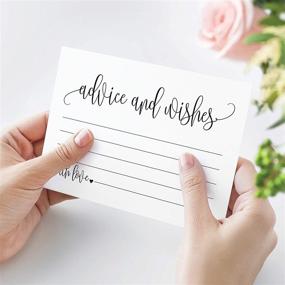 img 3 attached to 💌 Bliss Collections Advice and Wishes Cards: 50 Classic 4x6 Uncoated, Heavyweight Card Stock for Weddings, Receptions, Bridal Showers & Decor