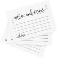💌 bliss collections advice and wishes cards: 50 classic 4x6 uncoated, heavyweight card stock for weddings, receptions, bridal showers & decor logo