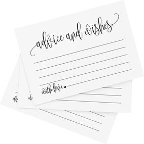 img 4 attached to 💌 Bliss Collections Advice and Wishes Cards: 50 Classic 4x6 Uncoated, Heavyweight Card Stock for Weddings, Receptions, Bridal Showers & Decor