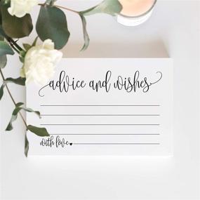 img 2 attached to 💌 Bliss Collections Advice and Wishes Cards: 50 Classic 4x6 Uncoated, Heavyweight Card Stock for Weddings, Receptions, Bridal Showers & Decor