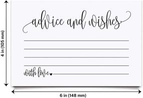 img 1 attached to 💌 Bliss Collections Advice and Wishes Cards: 50 Classic 4x6 Uncoated, Heavyweight Card Stock for Weddings, Receptions, Bridal Showers & Decor