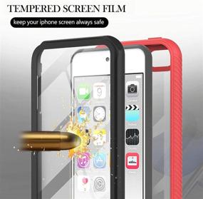 img 2 attached to 🔴 Dteck iPod Touch 5 6 7 Case - Full Body Protection, Shockproof, Anti-Scratch, Red