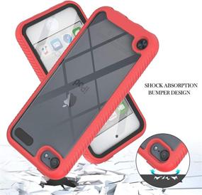 img 3 attached to 🔴 Dteck iPod Touch 5 6 7 Case - Full Body Protection, Shockproof, Anti-Scratch, Red