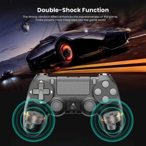 img 2 attached to 🎮 YCCSKY Wireless Game Controller for PS4/PS4 Slim/PS4 Pro Console with Share Button, Ergonomic Design, Vbt Function - 1000mAh Black