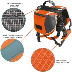 img 1 attached to 🐾 Improved Lifeunion Dog Saddlebags Pack - Durable Polyester Hound Backpack for Outdoor Adventure, Camping, Hiking, and Travel