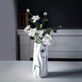 img 2 attached to LIONWEI LIONWELI Marble Ceramic Centerpieces Home Decor