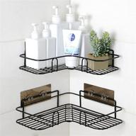 🚿 yeegout 2 pack angle shower caddies: adhesive corner organizer with hooks for bathroom and kitchen logo
