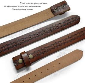 img 3 attached to Vintage Genuine Leather Casual Buckle Women's Accessories in Belts