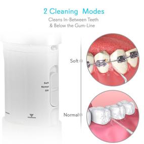 img 2 attached to Cordless & Portable Electric Water Flosser Jet - Rechargeable Battery, Foldable Tips 🚿 & 180ml Tank Refill - Compact Oral Care Kit for Adults and Kids - PHWF15WT